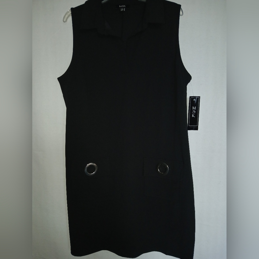MSK Black Dress with Subtle Silver Details